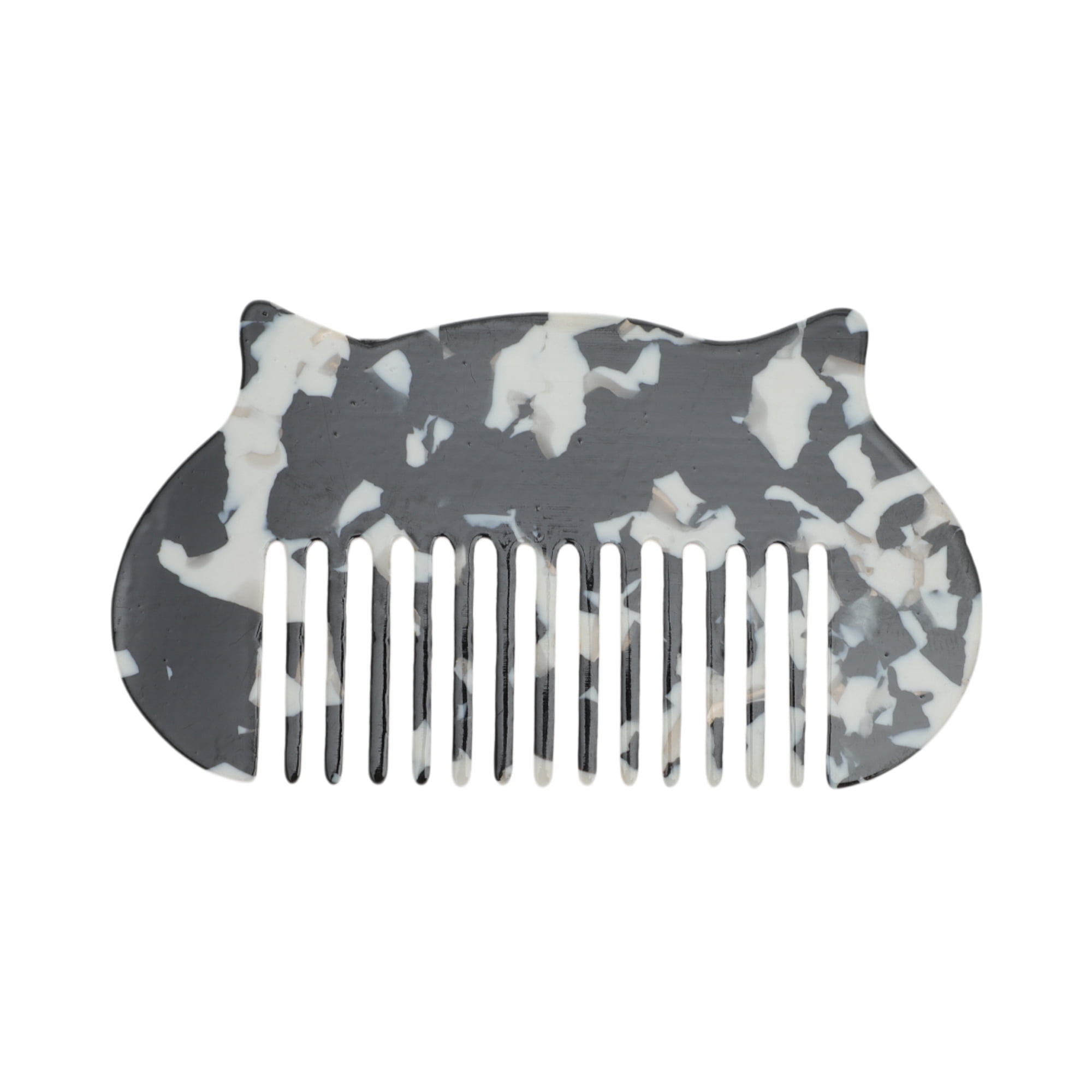 Unique Bargains 1 Pc Durable Cat Hair Comb Designed for All Hair Types Black, White