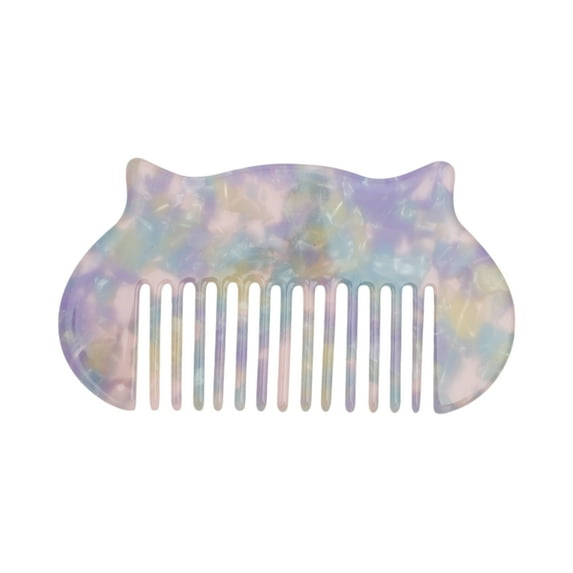 Unique Bargains 1 Pc Durable Cat Hair Comb Purple Acetate Sheet