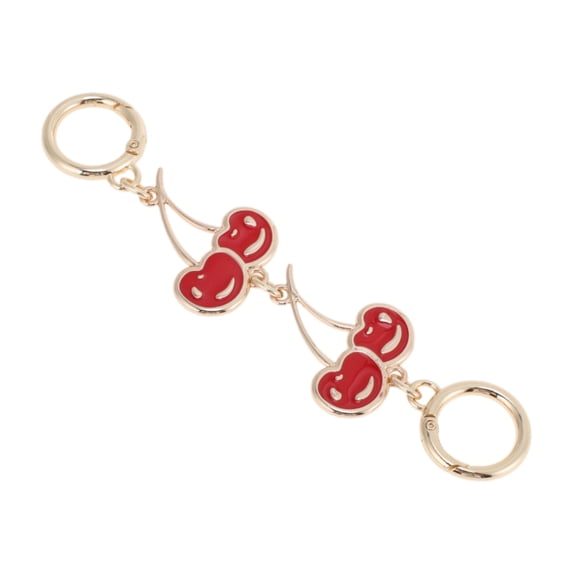 Unique Bargains 1 Pc Durable Cherry Bag Extender Chain Light Gold Tone Red Zinc Alloy