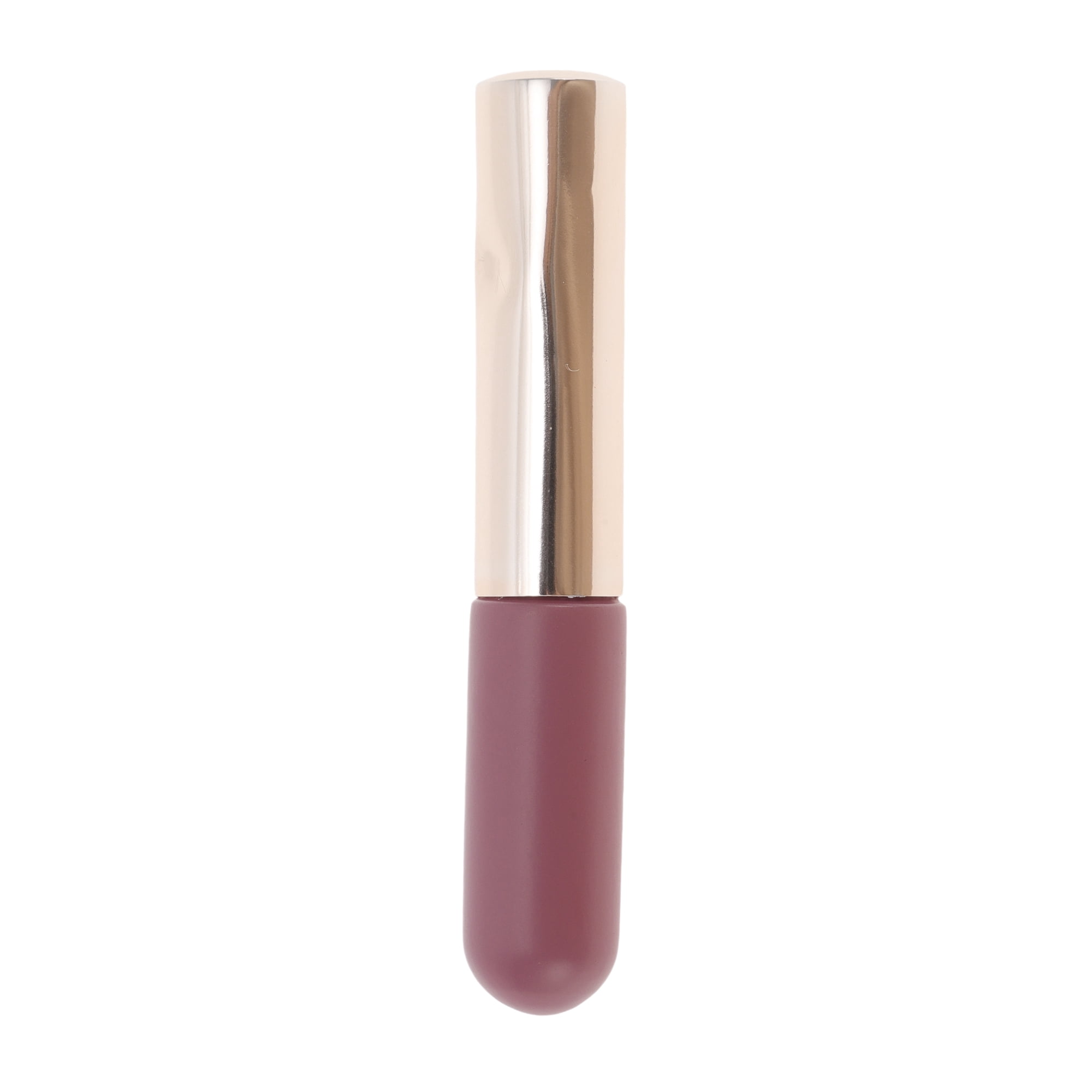 Unique Bargains 1 Pc Durable Convenient Lip Brush with Lid for Travel Purplish Red