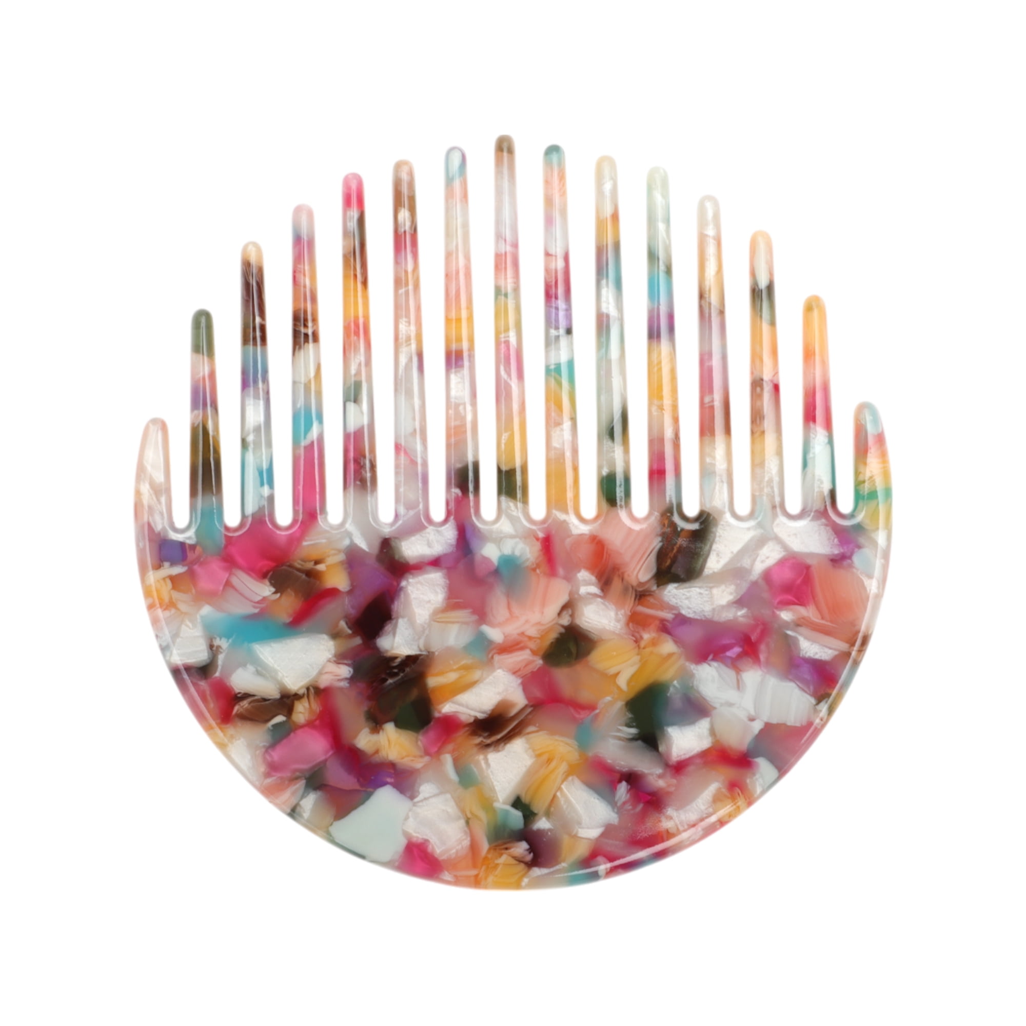 Unique Bargains 1 Pc Durable Convenient Round Hair Comb for Styling Detangling Colorful