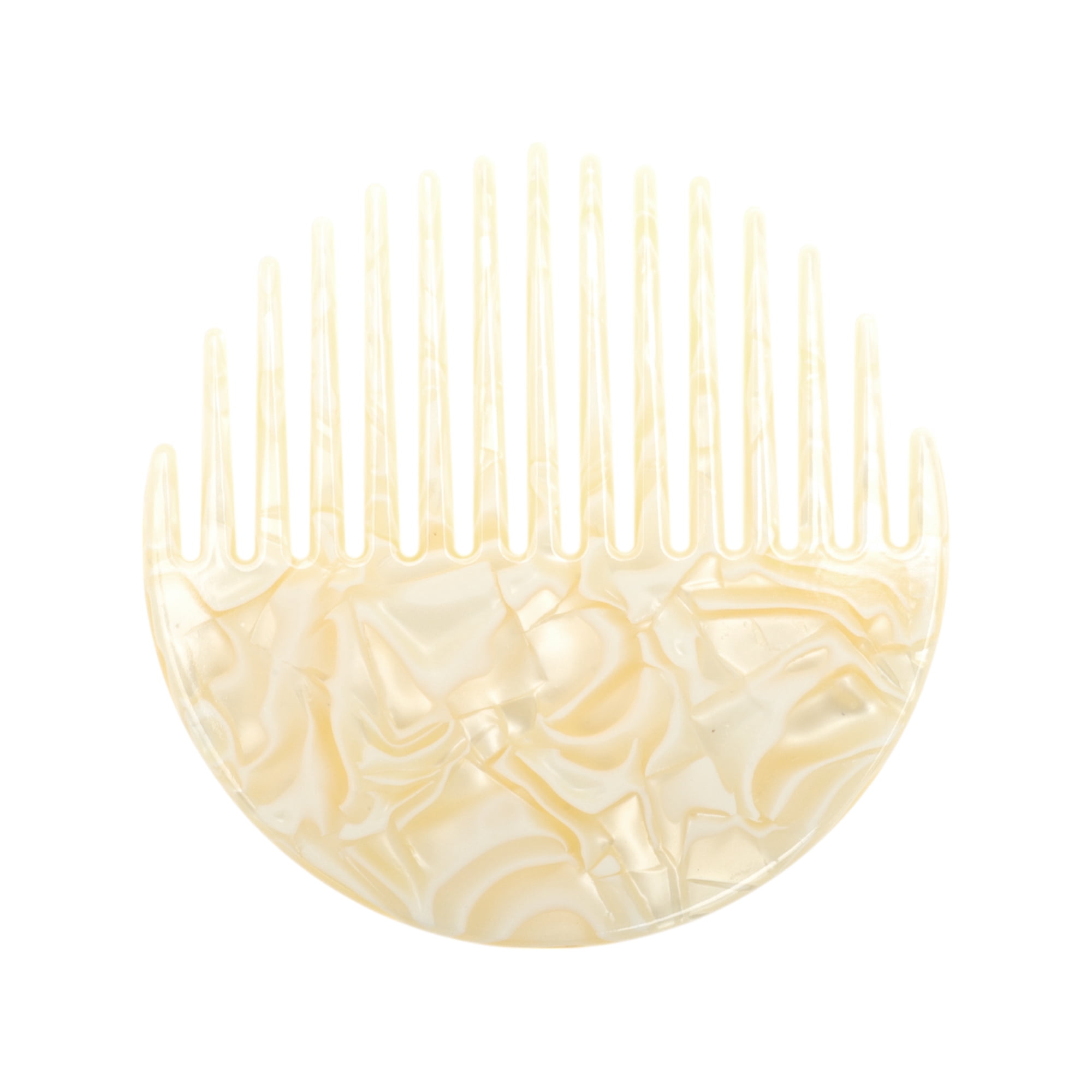 Unique Bargains 1 Pc Durable Convenient Round Hair Comb for Styling Detangling Yellow