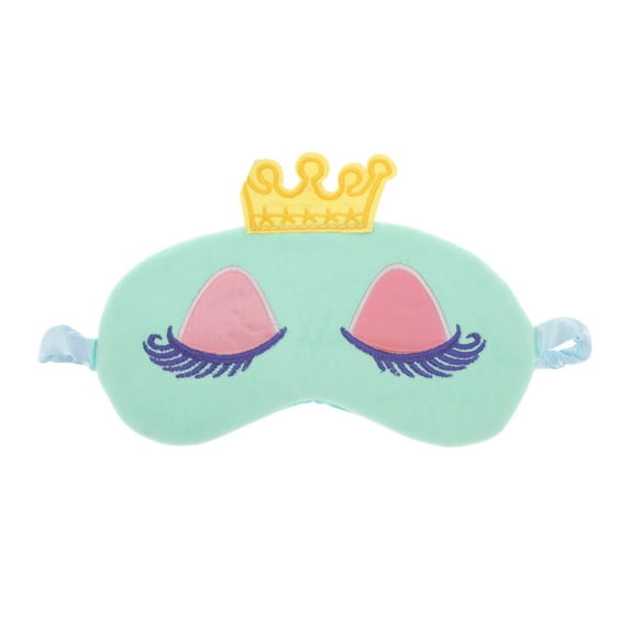 Unique Bargains 1 Pc Durable Crown Eye Mask for Travel Blue Fleece