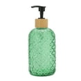 thumbnail image 1 of Unique Bargains 1 Pc Durable Cylinder Argyle Soap Dispenser 13.53oz Green Black, 1 of 6
