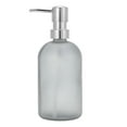thumbnail image 1 of Unique Bargains 1 Pc Durable Cylinder Frosted Soap Dispenser 13.53oz Gray Silver Tone, 1 of 6