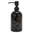 thumbnail image 1 of Unique Bargains 1 Pc Durable Cylinder Marble Soap Dispenser 13.53oz Black Gold Tone, 1 of 6