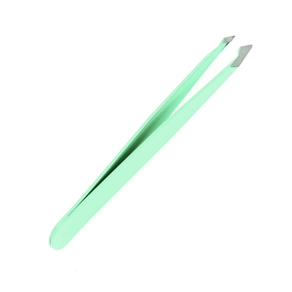 Unique Bargains 1 Pc Durable Eyebrow Tweezer for Bathroom Travel Hotel Green Stainless Steel