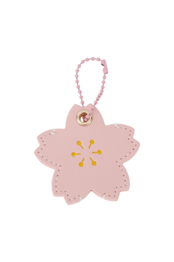 1 Pc Durable Flower Key Covers Caps Pink PU