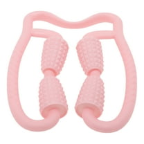 Unique Bargains 1 Pc Durable Four Wheel Foot Massager for Home Pink PP