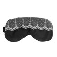 thumbnail image 1 of Unique Bargains 1 Pc Durable Lace Eye Mask for Home Black Faux Silk, 1 of 3