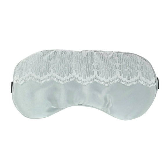 Unique Bargains 1 Pc Durable Lace Eye Mask for Home Gray Faux Silk