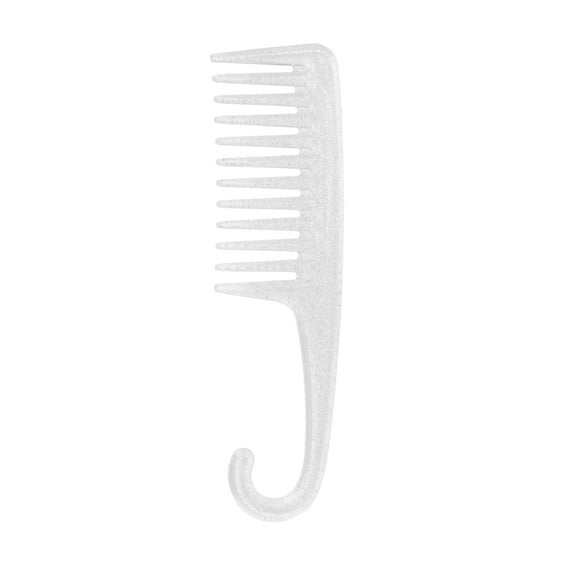 Unique Bargains 1 Pc Durable Large Curved Comb Transparent White Plastic