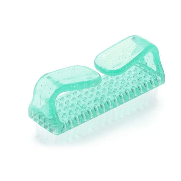 Unique Bargains 1 Pc Durable Large Horn Nail Brush for Cleaning Fingernails 3.23"x1.57" Green