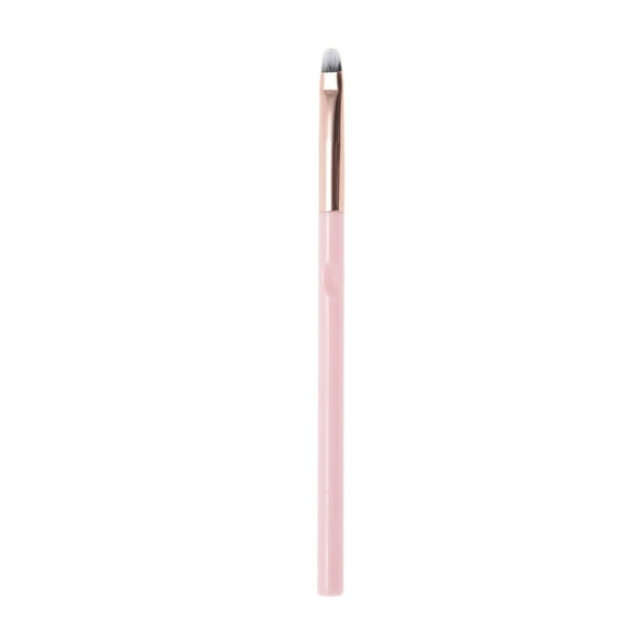 Unique Bargains 1 Pc Durable Lip Brush Pink Nylon Hair Aluminum Tube Plastic Handle