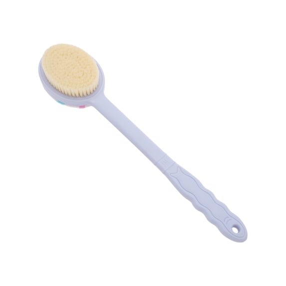 Unique Bargains 1 Pc Durable Long Handle Double-sided Bath Brush Back Scrubber Purple