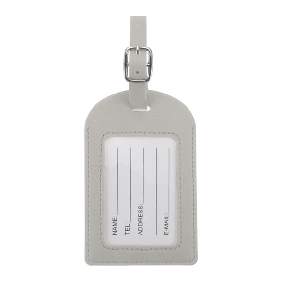Unique Bargains 1 Pc Durable Luggage Tag for Travelling Gray Polyurethane