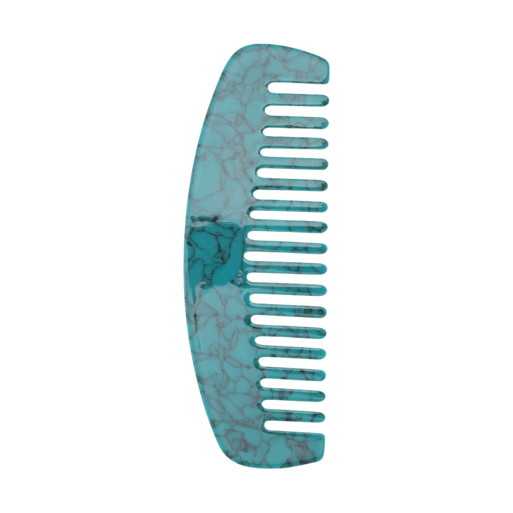 Unique Bargains 1 Pc Durable Marble Hair Comb Designed for All Hair Types Styles Lake Blue