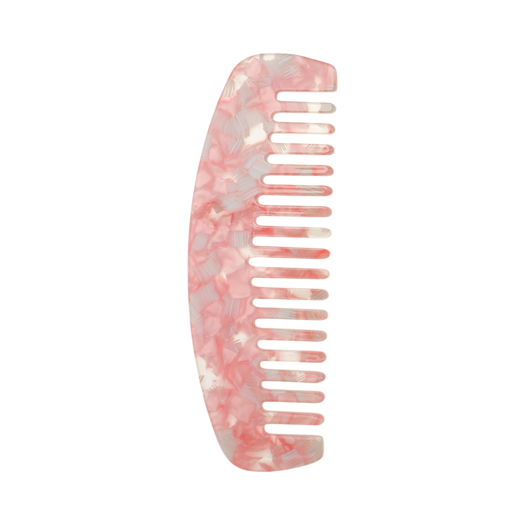 Unique Bargains 1 Pc Durable Marble Hair Comb Designed for All Hair Types Styles Pink