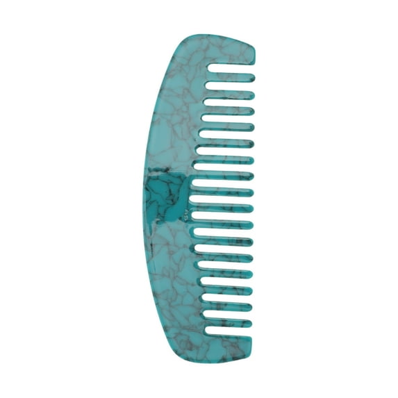 Unique Bargains 1 Pc Durable Marble Hair Comb Lake Blue Acetate Sheet