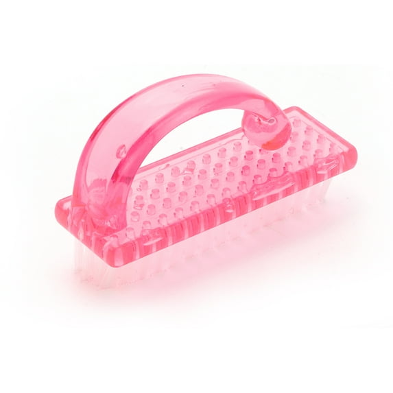 Unique Bargains 1 Pc Durable Nail Cleaning Brush for Cleaning Fingernails 2.95"x1.85" Pink