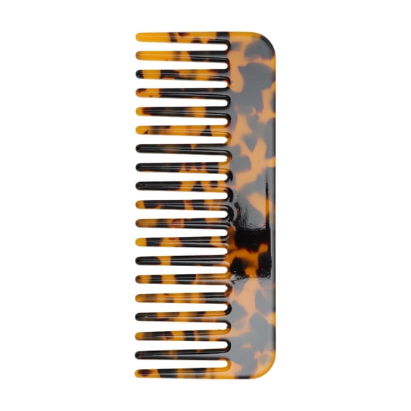 Unique Bargains 1 Pc Durable Nineteen Tooth Rectangular Hair Comb Tortoiseshell Color