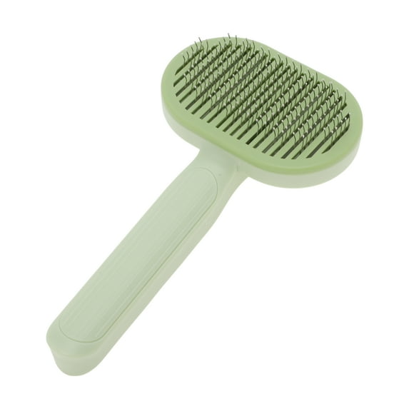 Unique Bargains 1 Pc Durable Oval Pet Grooming Brush for Dog for Cat 7.28"x3.9"x1.81" Green