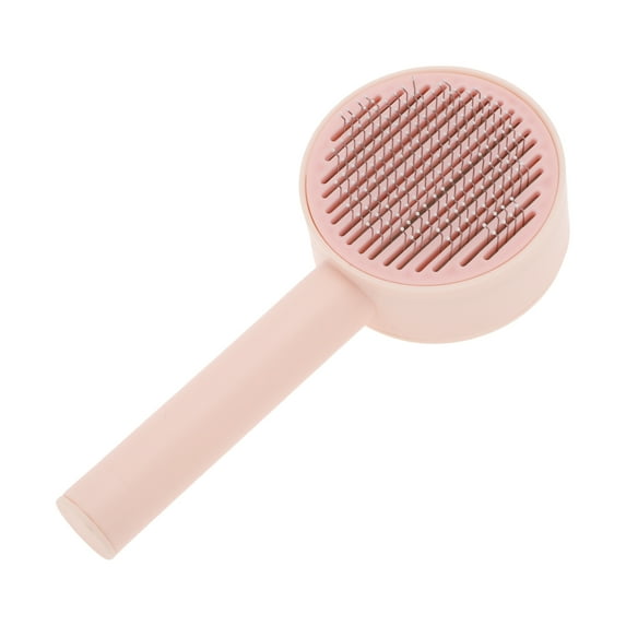 Unique Bargains 1 Pc Durable Pet Grooming Brush for Cat for Dog 6.89"x2.95"x2.09" Pink