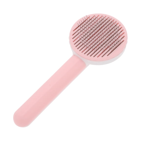 Unique Bargains 1 Pc Durable Pet Grooming Brush for Dog for Cat 7.87"x3.07"x2.09" Pink White