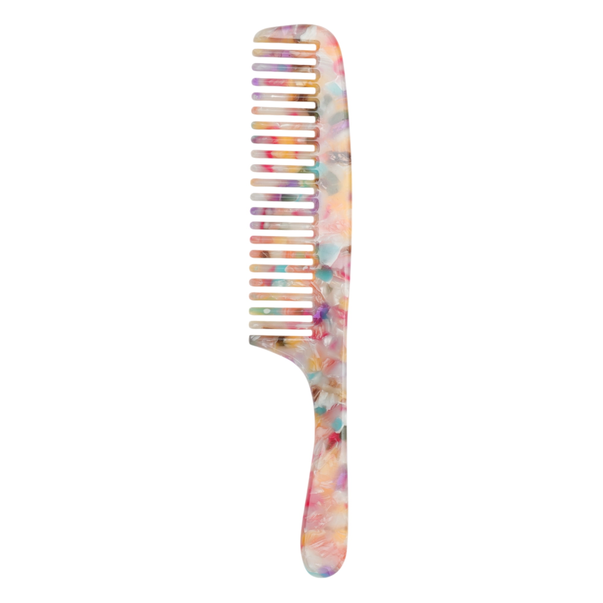 Unique Bargains 1 Pc Durable Portable Long Handle Hair Comb for Women Men Colorful