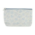 thumbnail image 1 of Unique Bargains 1 Pc Durable Rectangle Flat Hearts Makeup Bag for Travel Small Blue Polyester, 1 of 6