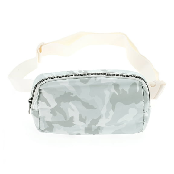 Unique Bargains 1 Pc Durable Running Waist Pack for Hiking Gym White TPU