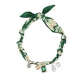 thumbnail image 1 of Unique Bargains 1 Pc Durable Scarf Necklace with Charm Adjustable Tie Statement Choker for Women Green White, 1 of 5