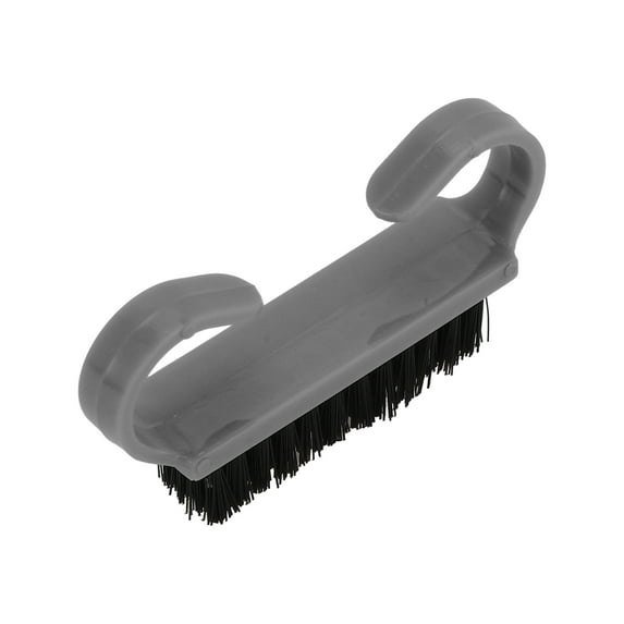 Unique Bargains 1 Pc Durable Small Horn Nail Brush for Cleaning Fingernails 2.44"x1.38" Gray