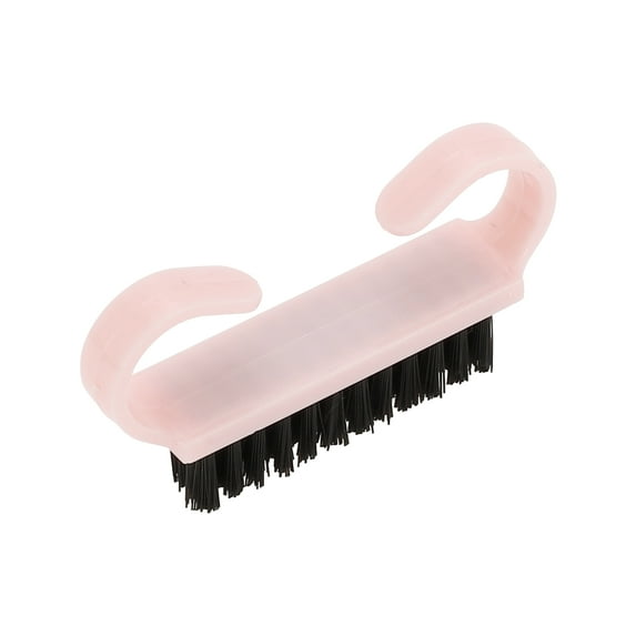 Unique Bargains 1 Pc Durable Small Horn Nail Brush for Cleaning Fingernails 2.44"x1.38" Pink