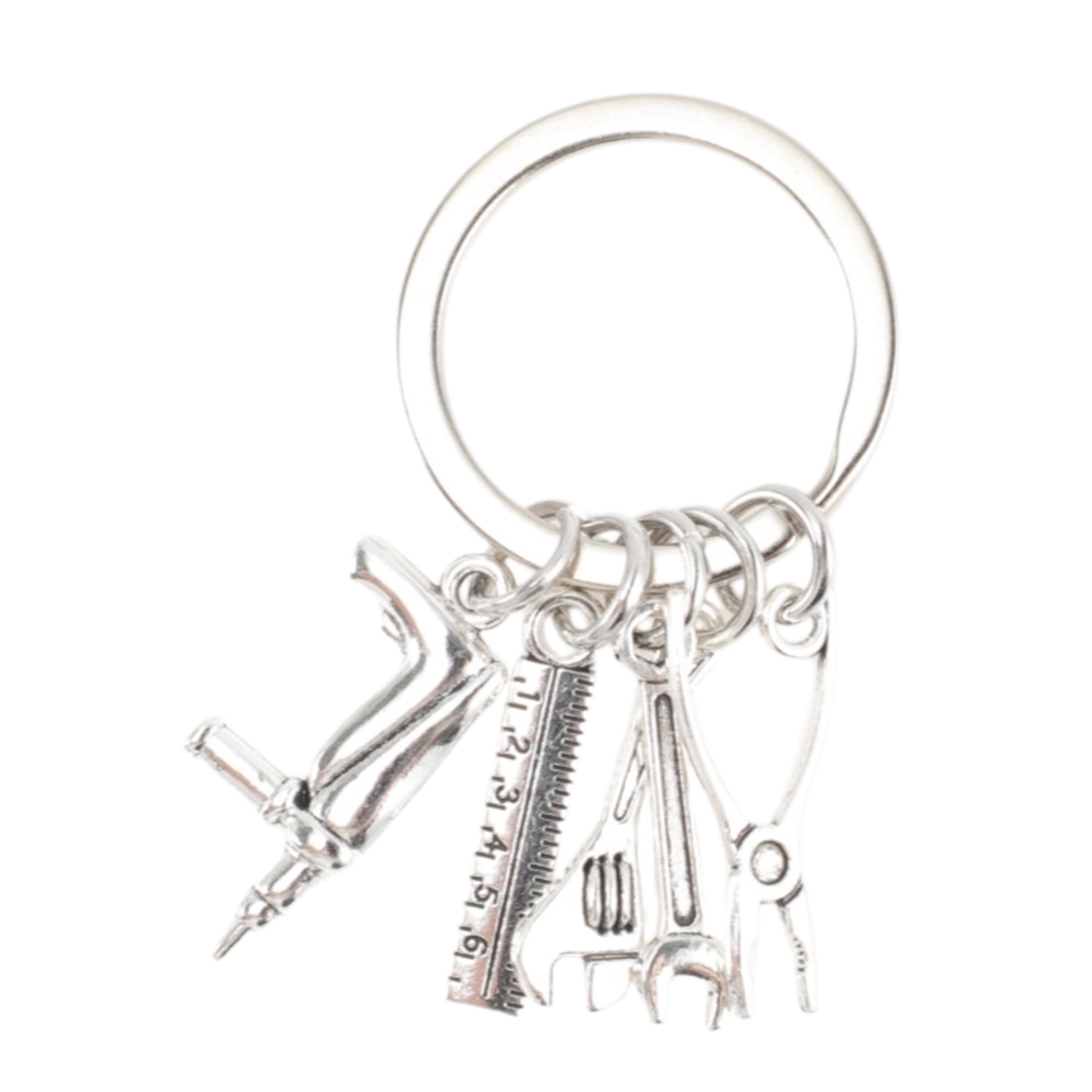 Unique Bargains 1 Pc Durable Tools Keychains Zinc Alloy Silver Tone ...