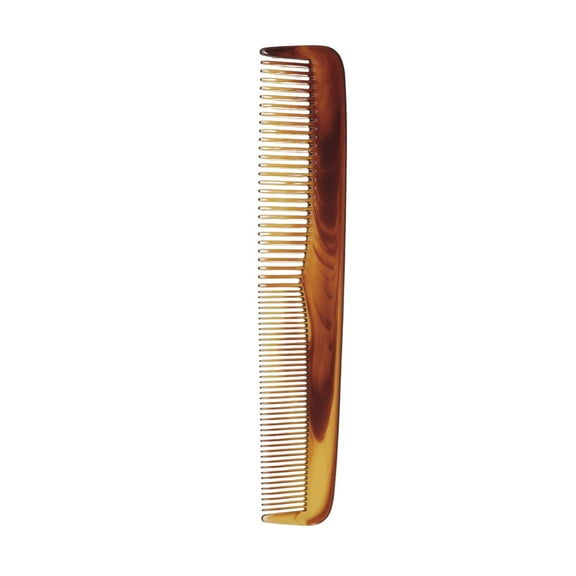 Unique Bargains 1 Pc Durable Two-Color Handle Flat Comb For Curly Hair Amber Plastic