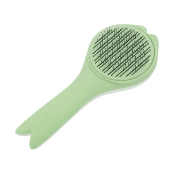 Unique Bargains 1 Pc Durable V Shape Tail Pet Grooming Brush for Dog for Cat 7.87"x3.07"x1.97" Green White