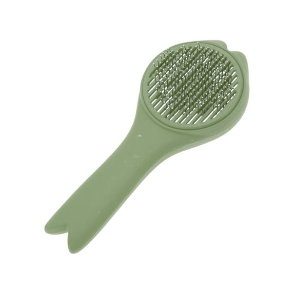Unique Bargains 1 Pc Durable V Shape Tail Pet Grooming Brush for Dog for Cat 7.87"x3.07"x1.97" Green