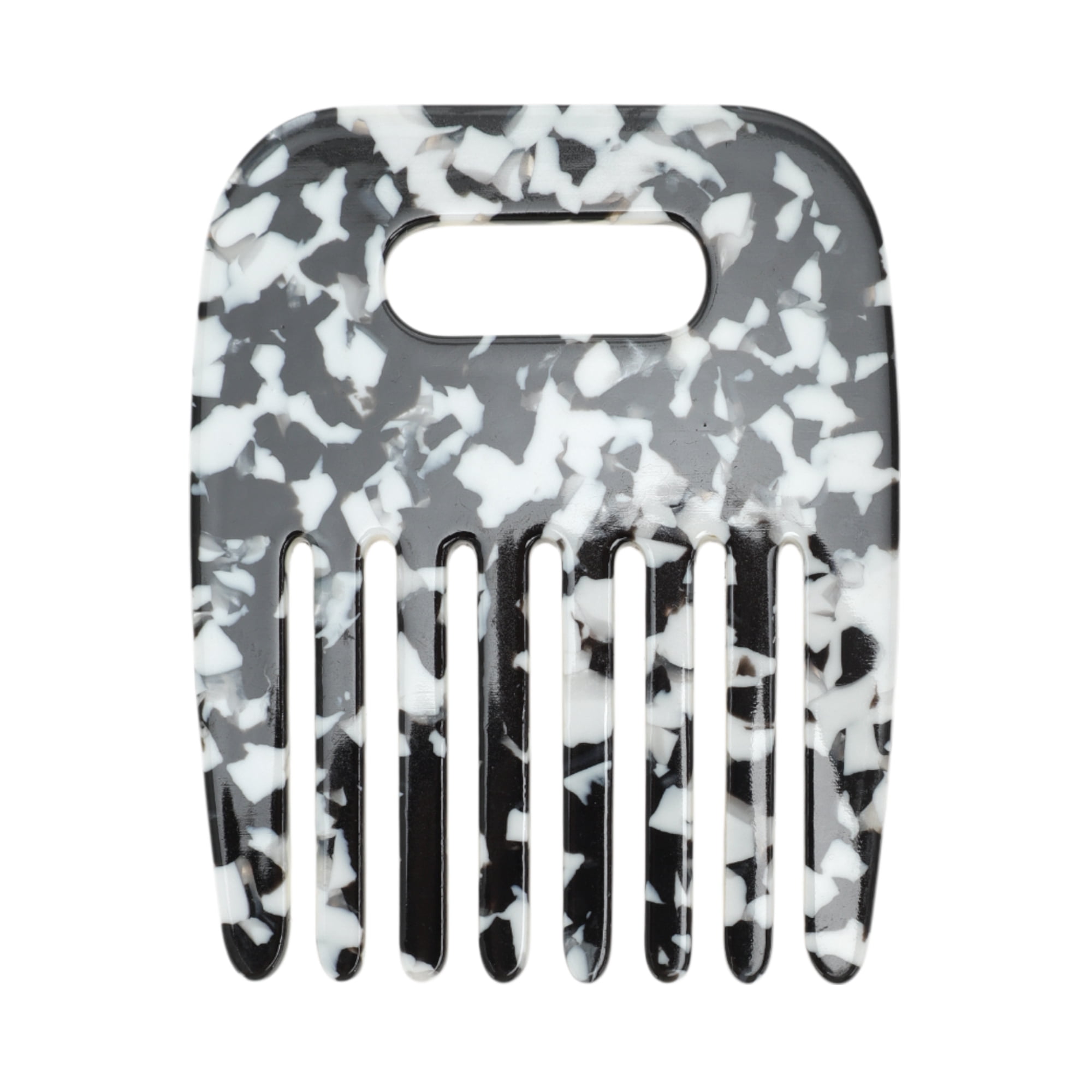 Unique Bargains 1 Pc Durable Vintage Portable Hair Insert Comb Black, White