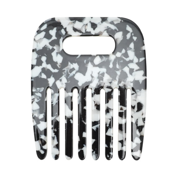 Unique Bargains 1 Pc Durable Vintage Portable Hair Insert Comb Black, White