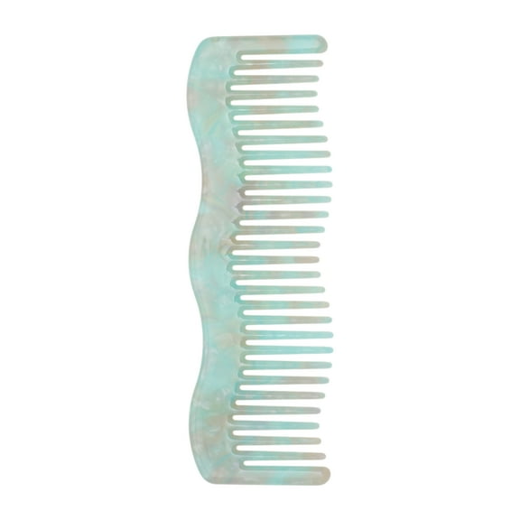 Unique Bargains 1 Pc Durable Wave Hair Comb Cyan Acetate Sheet