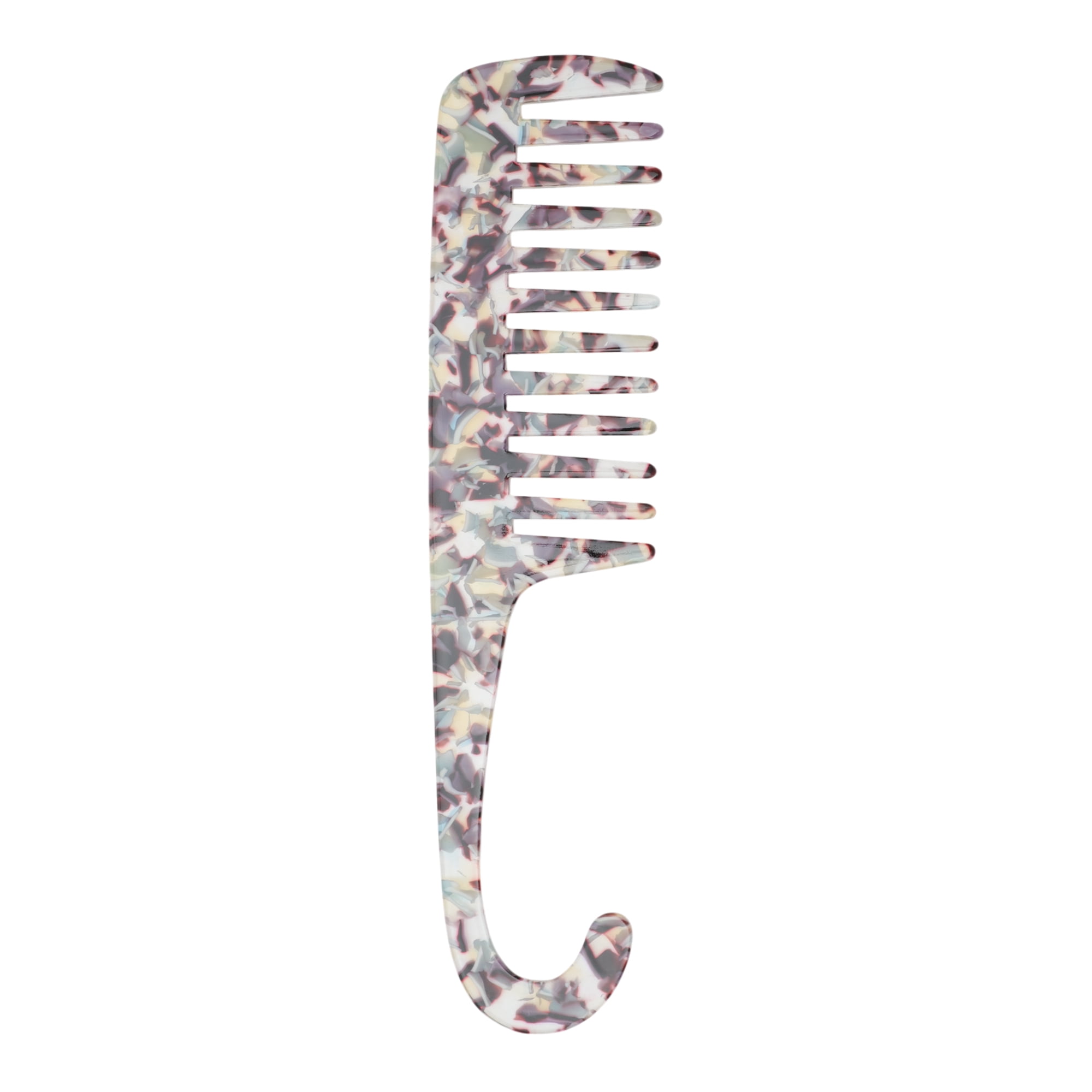 Unique Bargains 1 Pc Durable Wide Tooth Comb for Making hair Smooth Purple, White Medium