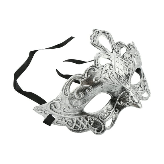 Unique Bargains 1 Pc Eagle King Party Mask Silver Tone Plastic