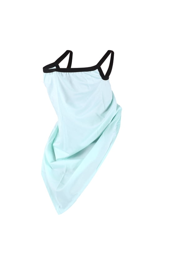 1 Pc Earloop Neck Gaiter Solid Triangle Scarf Mask Bandana White