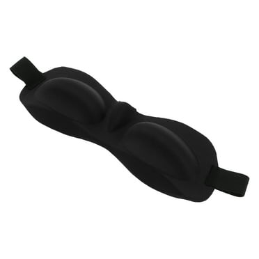 Unique Bargains 1 Pc Elastic Band 3D Sleep Mask Soft 3D Eye Shade Cover for Rest for Travel Black