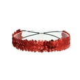 thumbnail image 1 of Unique Bargains 1 Pc Elastic Band Sequins Headbands for Women Red, 1 of 6