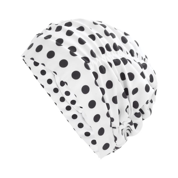 Unique Bargains 1 Pc Elastic Pleated Style Swimming Cap White