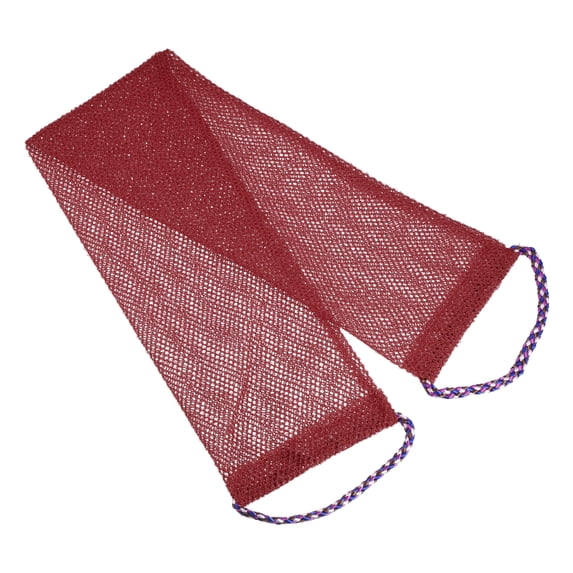 Unique Bargains 1 Pc Elasticity Body Scrub Towel Body Scrubber for Shower 29.92"x5.51" Red