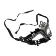 thumbnail image 1 of Unique Bargains 1 Pc Electroplated Half-face Party Mask Black Plastic, 1 of 5