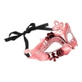 thumbnail image 1 of Unique Bargains 1 Pc Electroplated Half-face Party Mask Red Plastic, 1 of 5